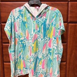 Lilly Pulitzer Terry Girls Beach Bae Lyra Cover Up. Size L.